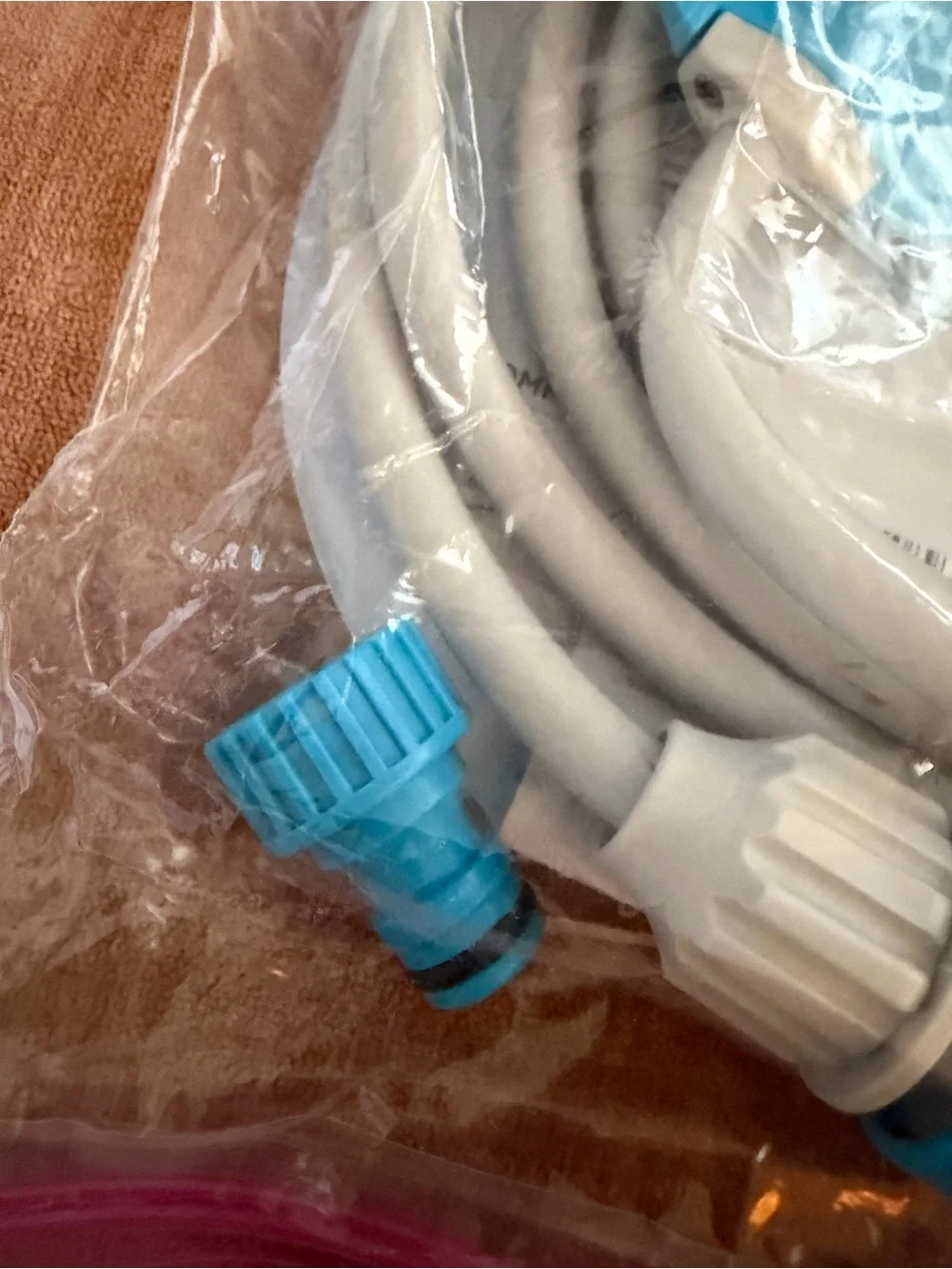 Aquapaw Aqua Blue Silicone Pet Bathing Scrubber with Hose Attachment